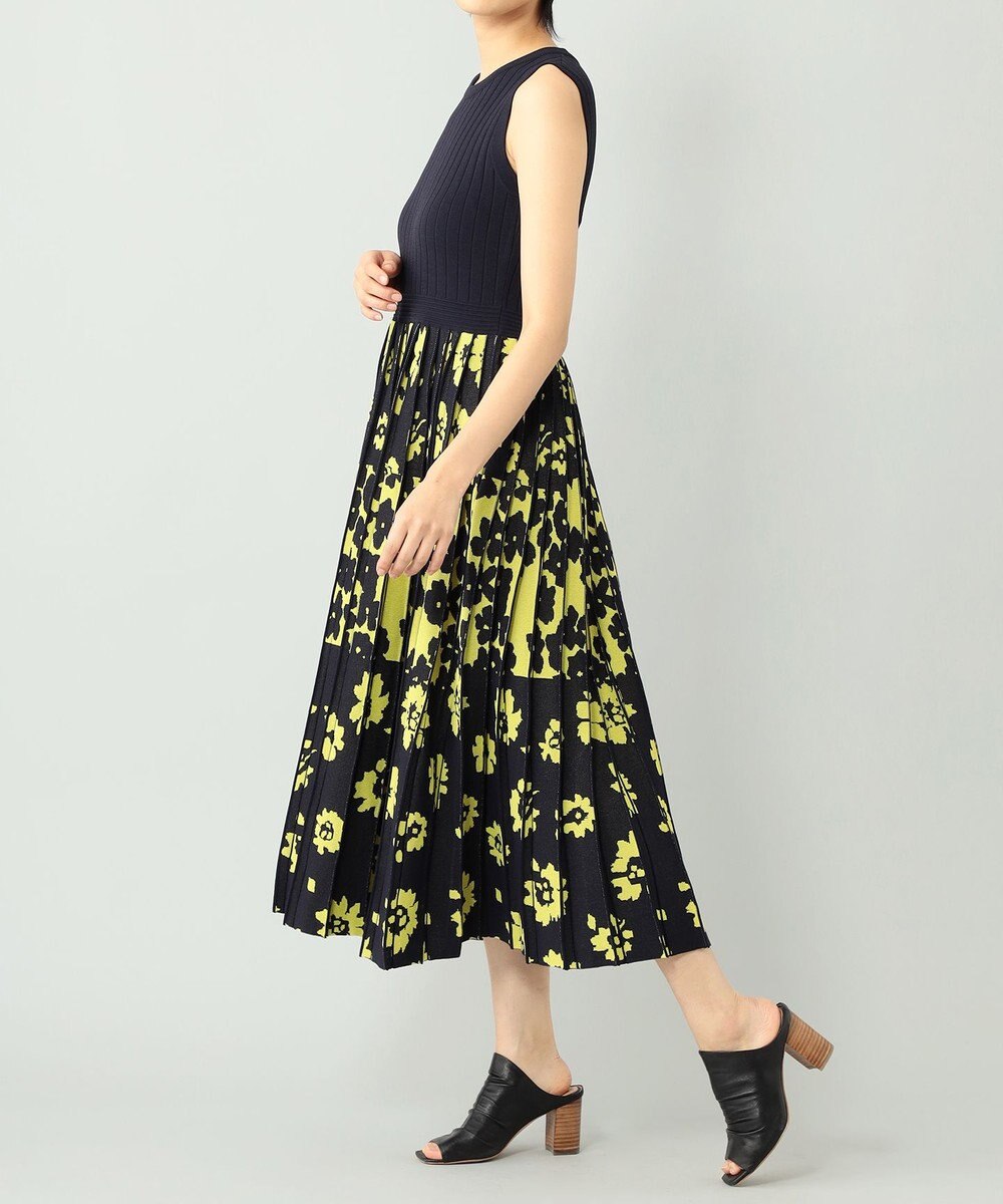 バイカラーフラワーニットワンピース Grace Continental Grace Continental グレースコンチネンタル 通販