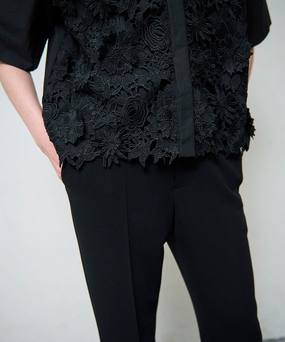 GRACE CONTINENTAL ダブルクロススリムパンツ 