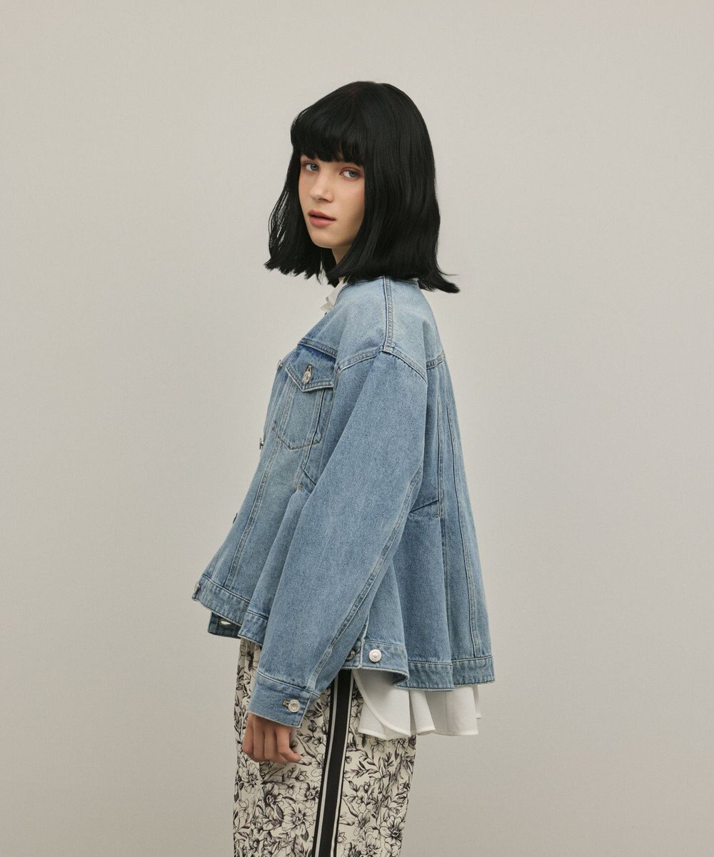 GRACE CONTINENTAL ペプラムデニムジャケット 