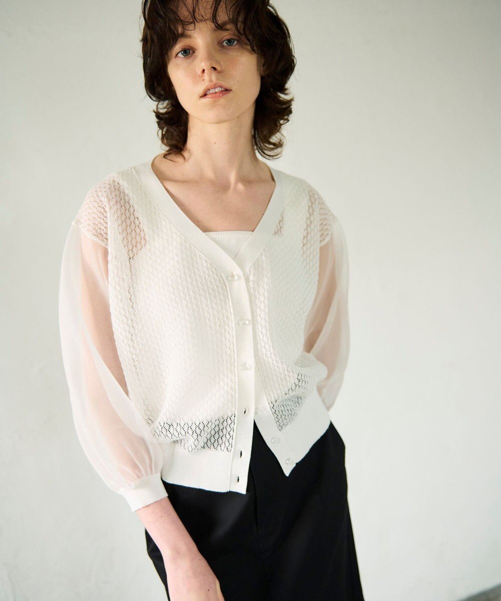 GRACE CONTINENTAL シアードルマンニットカーディガン 