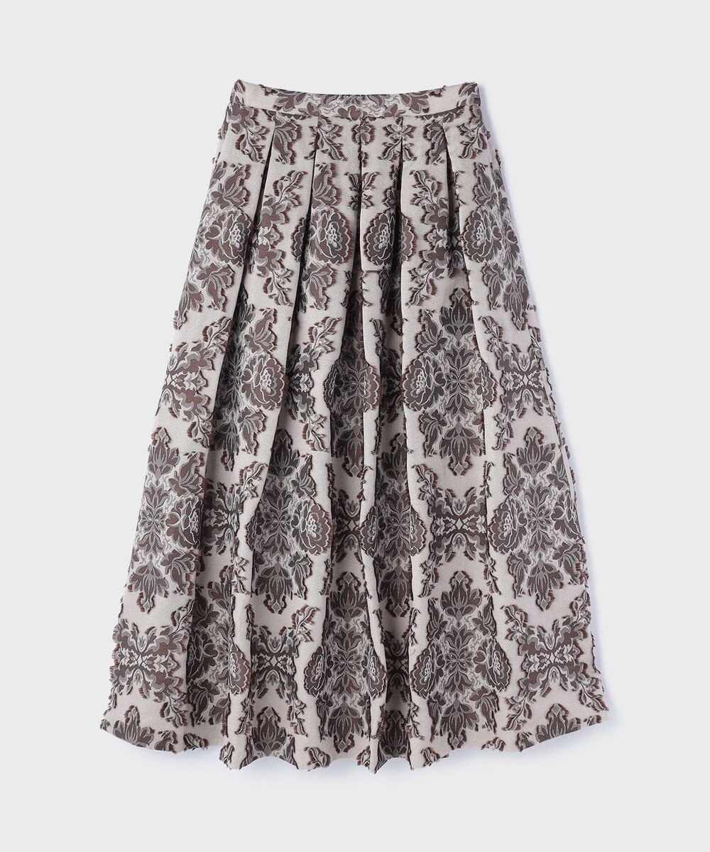 GRACE CONTINENTAL ダマスクジャガードタックスカート 