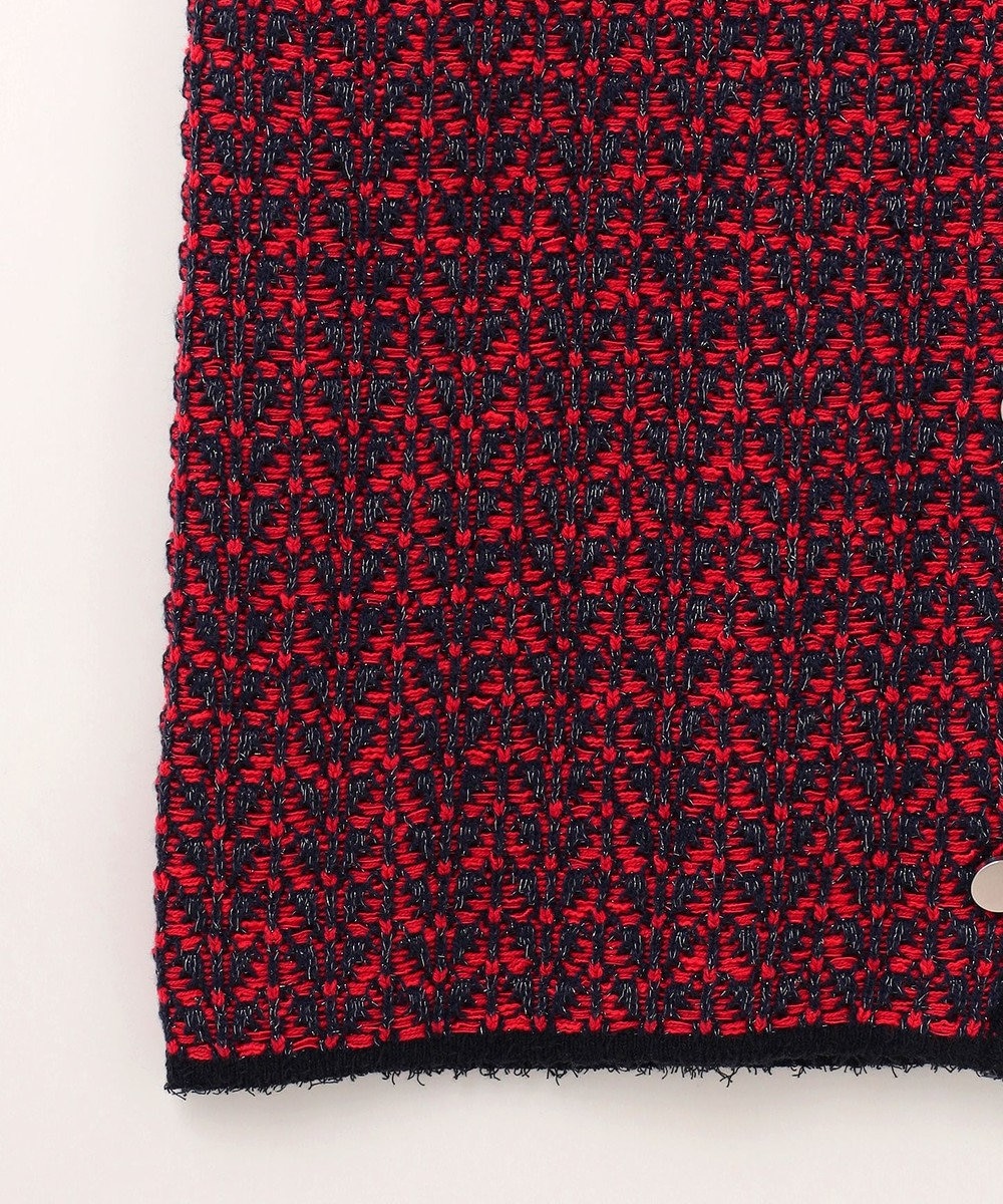 GRACE CONTINENTAL バイカラージャガードニットワンピース
