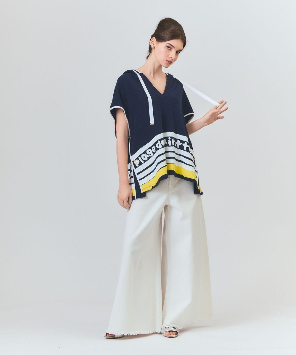 GRACE CONTINENTAL パイルポンチョフーディ 