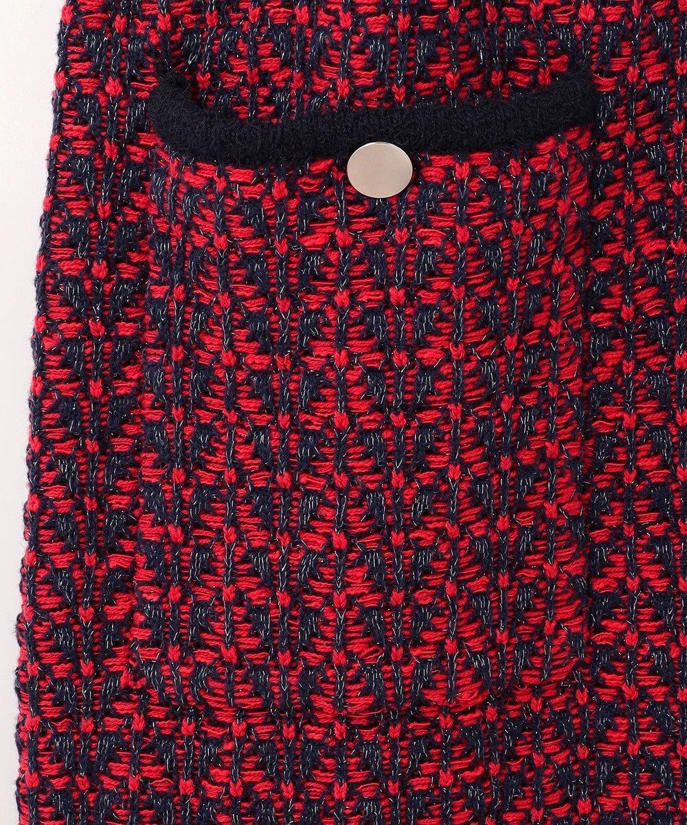 GRACE CONTINENTAL バイカラージャガードニットワンピース 