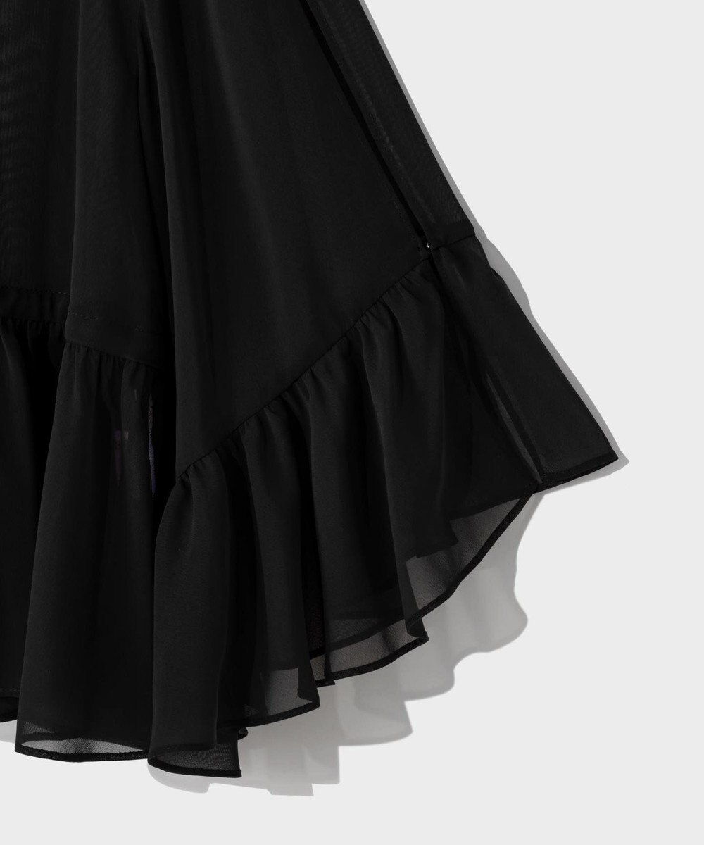 GRACE CONTINENTAL シフォンフリルポンチョ 