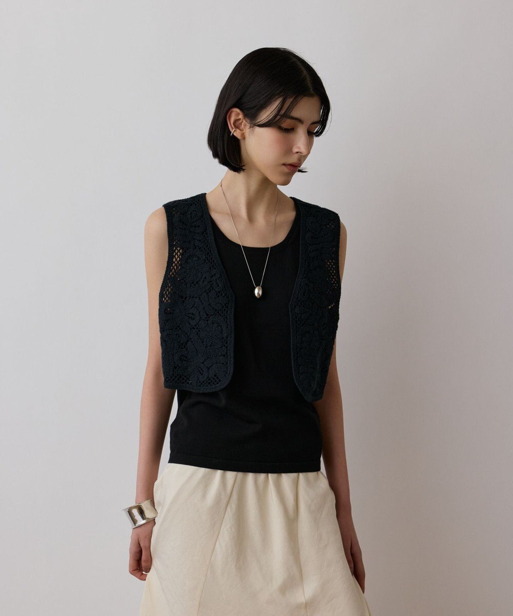 GRACE CONTINENTAL メッシュembジレ