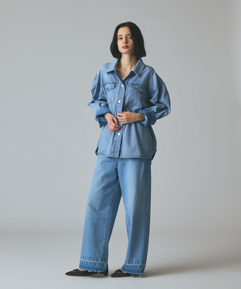 GRACE CONTINENTAL コンビデニムイージーパンツ 