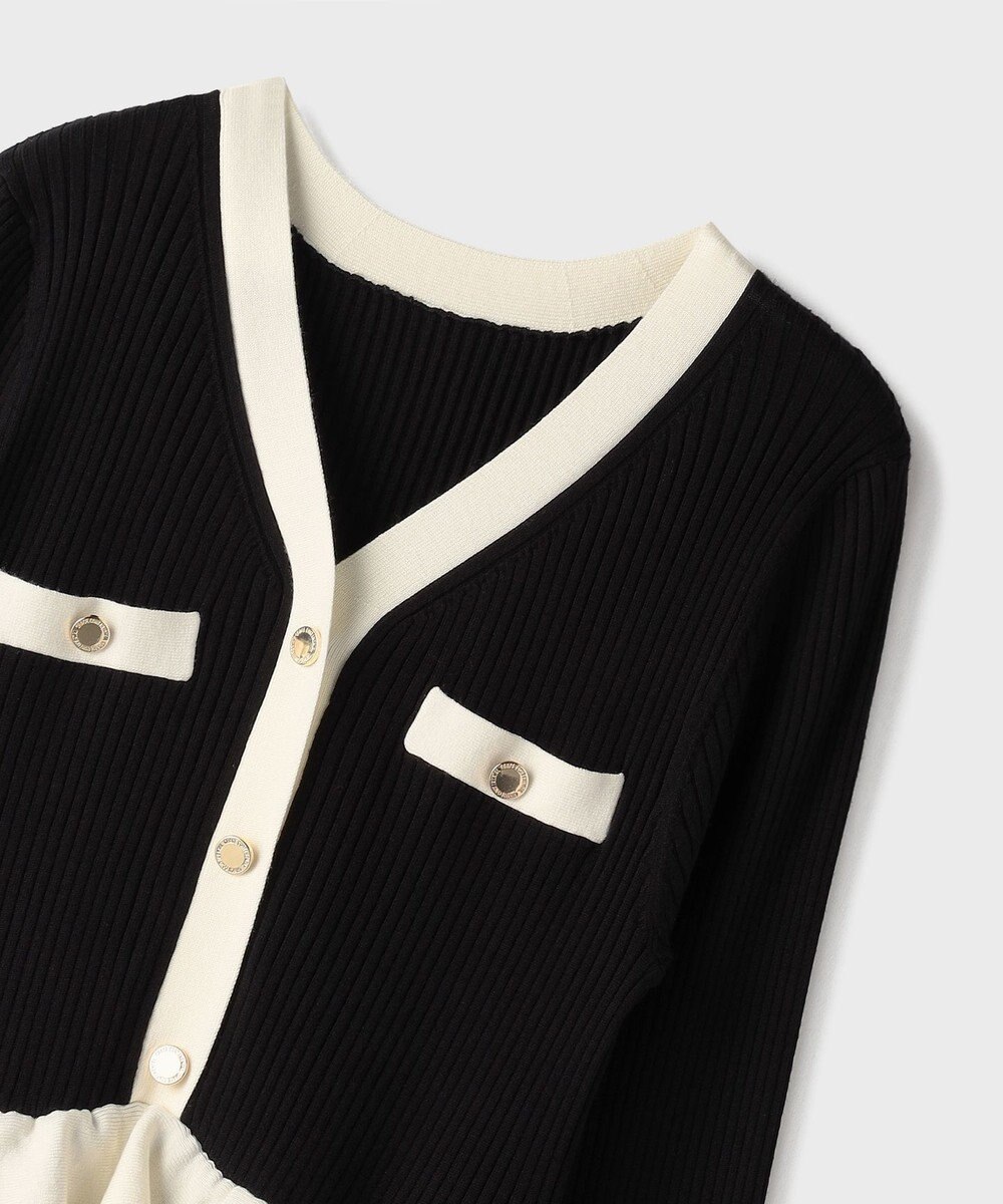 GRACE CONTINENTAL バイカラーニットワンピース 