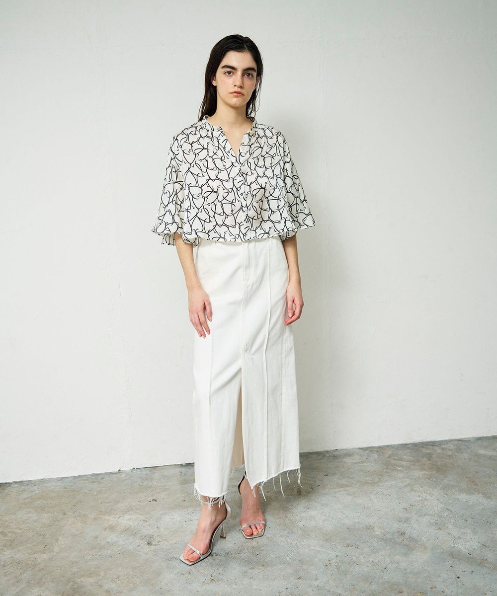 GRACE CONTINENTAL ラインハートケープブラウス 