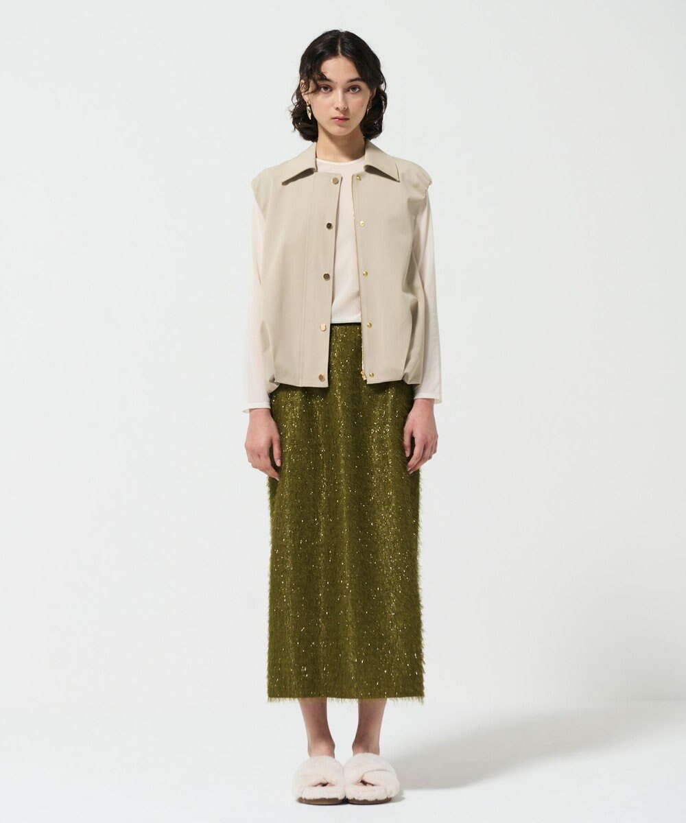 GRACE CONTINENTAL フリンジジャガードタイトスカート 