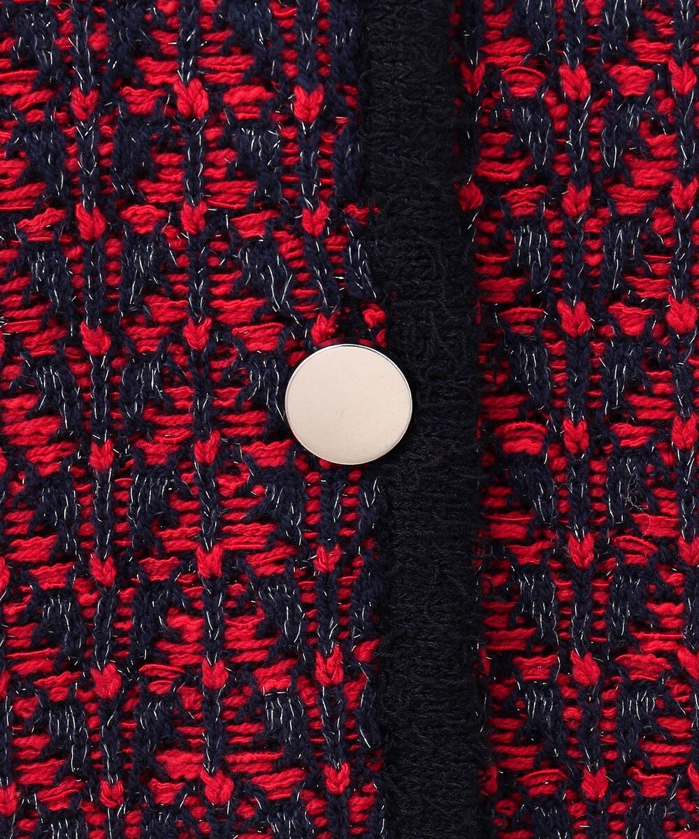 GRACE CONTINENTAL バイカラージャガードニットワンピース 