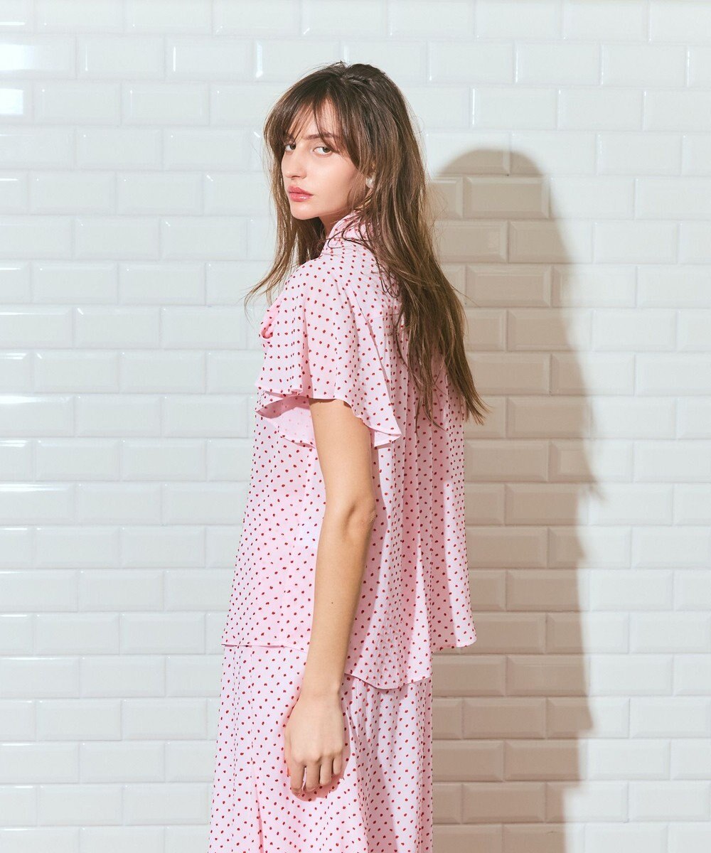 GRACE CONTINENTAL ドットジャガードボウタイブラウス 