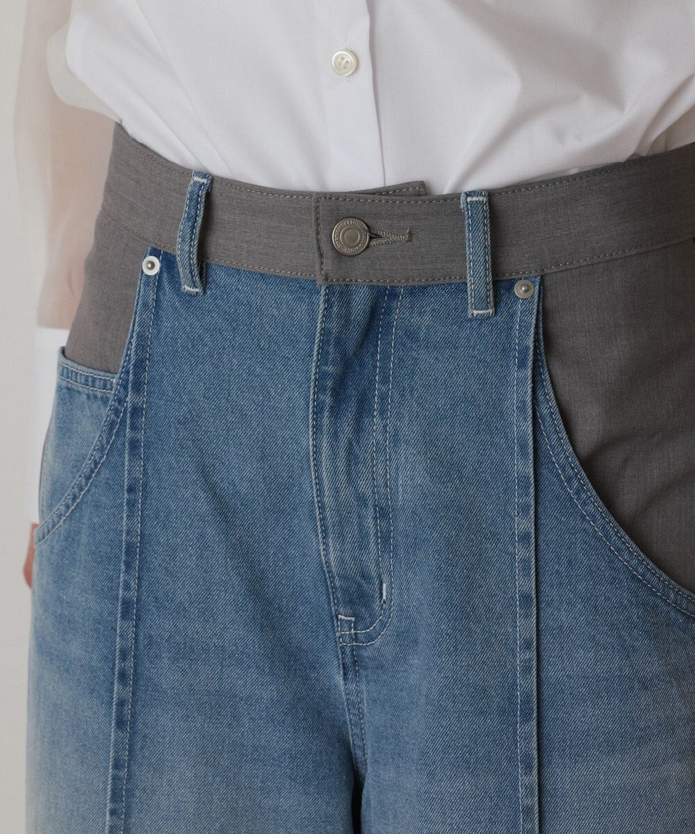 GRACE CONTINENTAL コンビデニムワイドパンツ 