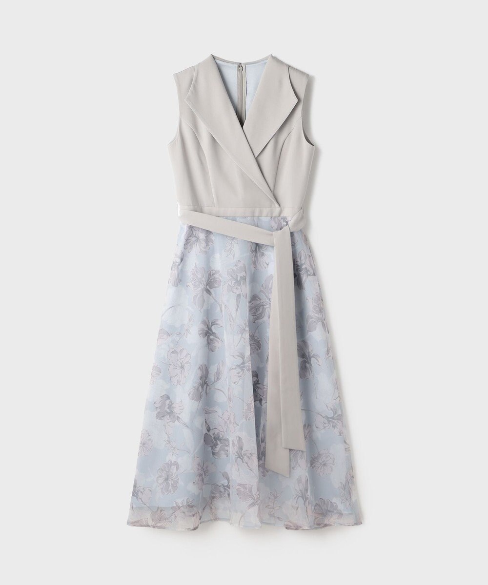 GRACE CONTINENTAL カシュクールフラワープリントワンピース 