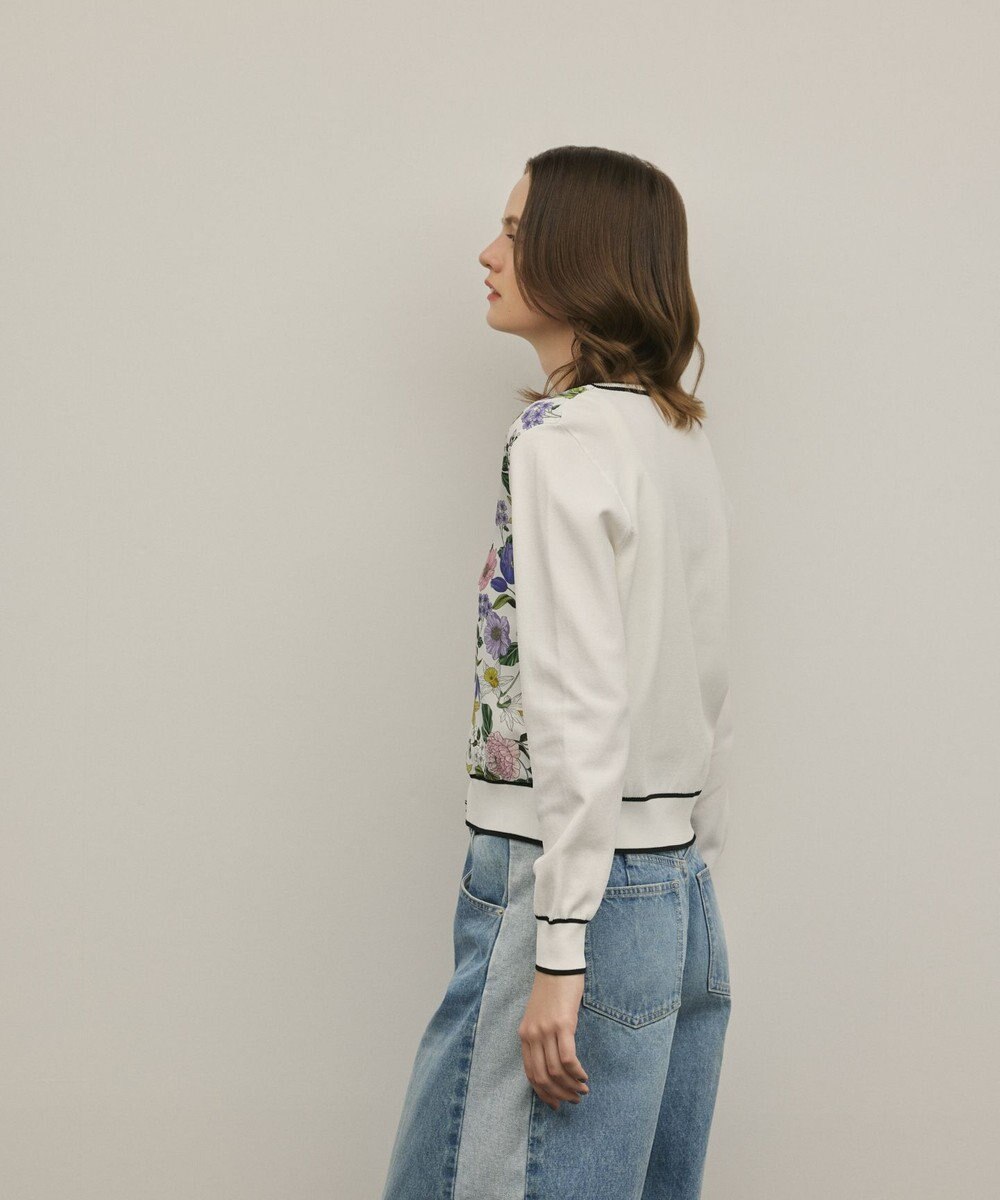 GRACE CONTINENTAL フラワープリントニットカーディガン 