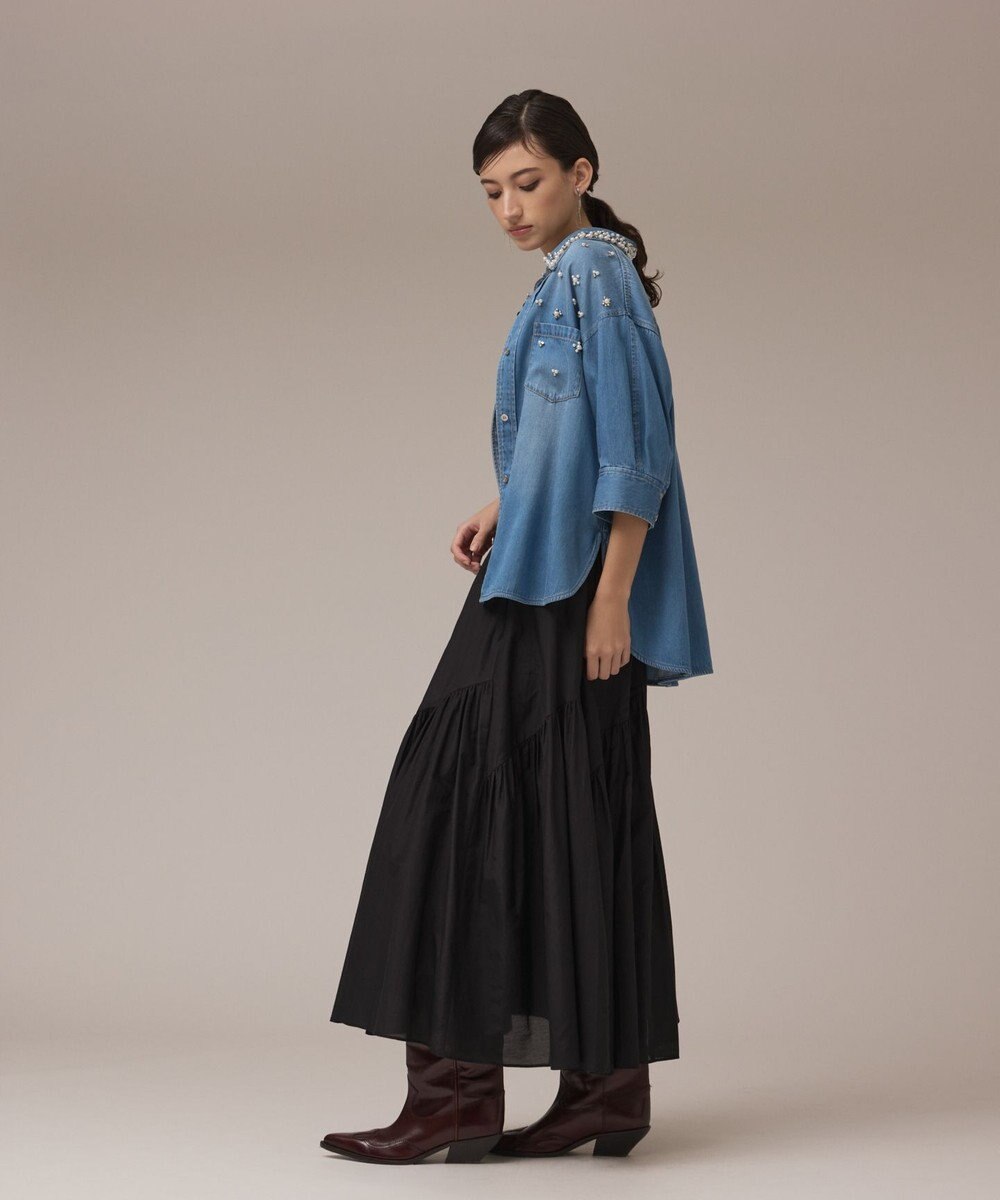 GRACE CONTINENTAL デニムハーフスリーブシャツ 