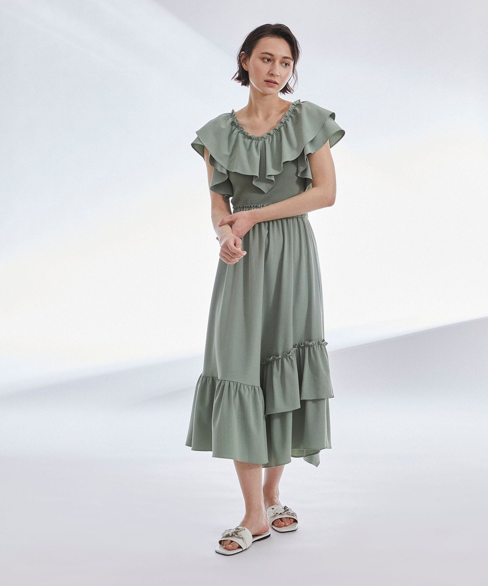 フリルニットワンピース Grace Continental Grace Continental グレースコンチネンタル 通販 フリルニットワンピース Grace Continental Grace Continental グレースコンチネンタル 通販