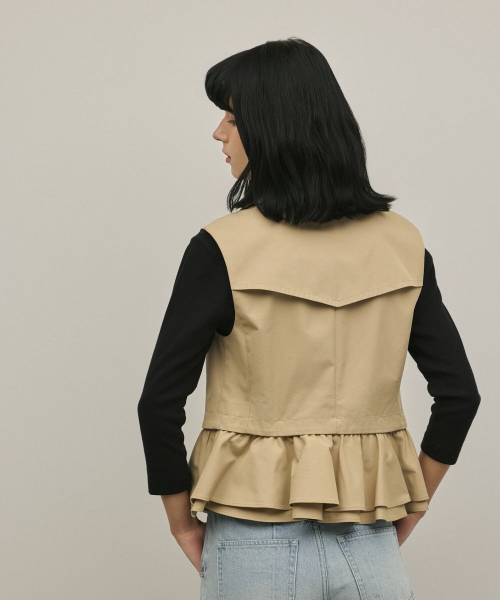 GRACE CONTINENTAL ペプラムトレンチベスト 