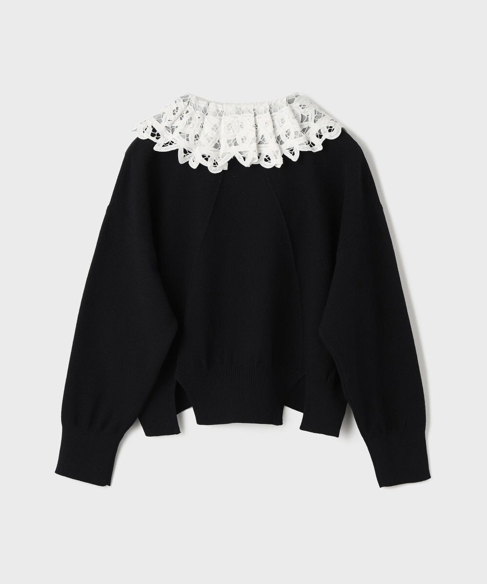 GRACE CONTINENTAL レースカラーニットトップ 