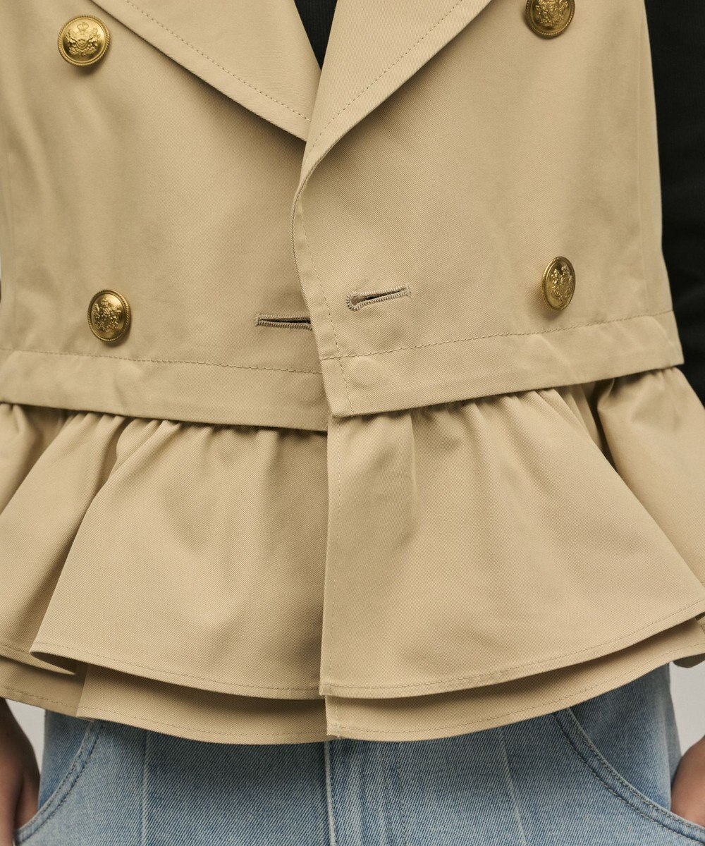 GRACE CONTINENTAL ペプラムトレンチベスト 