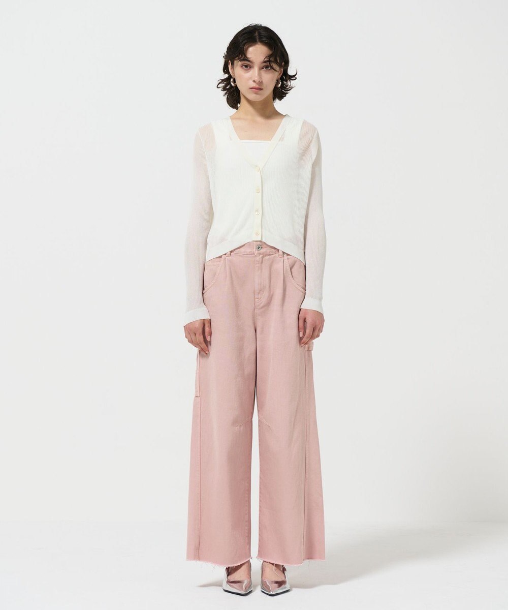 GRACE CONTINENTAL リブシアーニットカーディガン