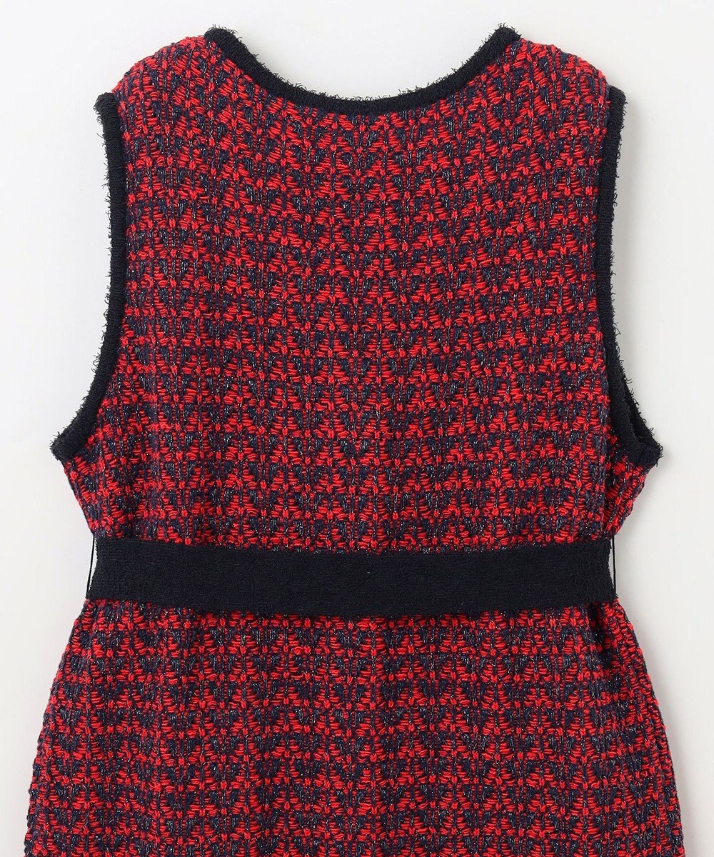 GRACE CONTINENTAL バイカラージャガードニットワンピース 