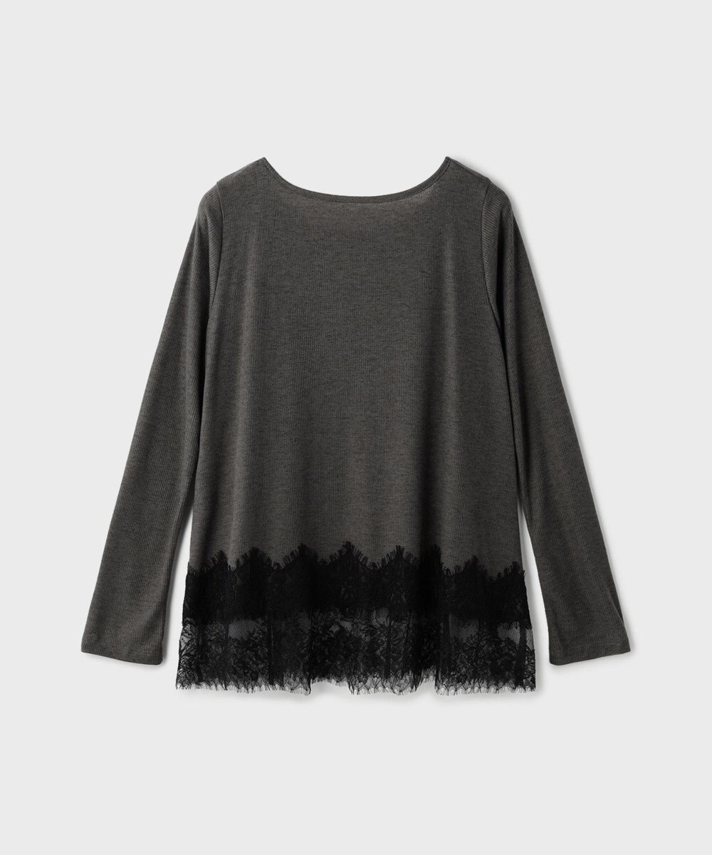 GRACE CONTINENTAL レースヘムテレコカットトップ 