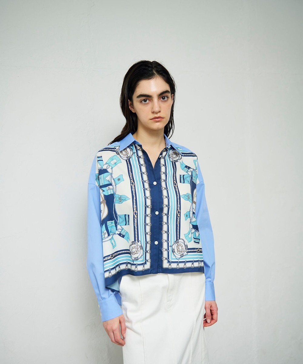 GRACE CONTINENTAL マリンスカーフコンビシャツ 