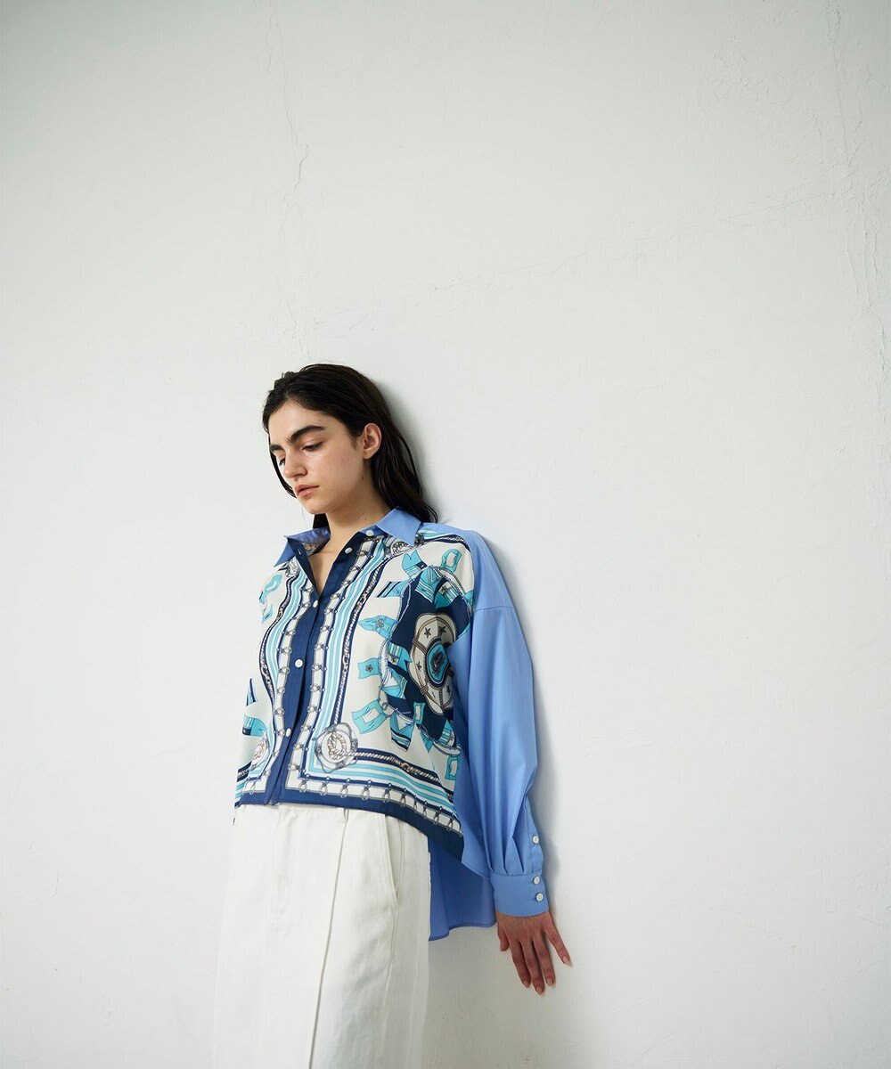 GRACE CONTINENTAL マリンスカーフコンビシャツ 