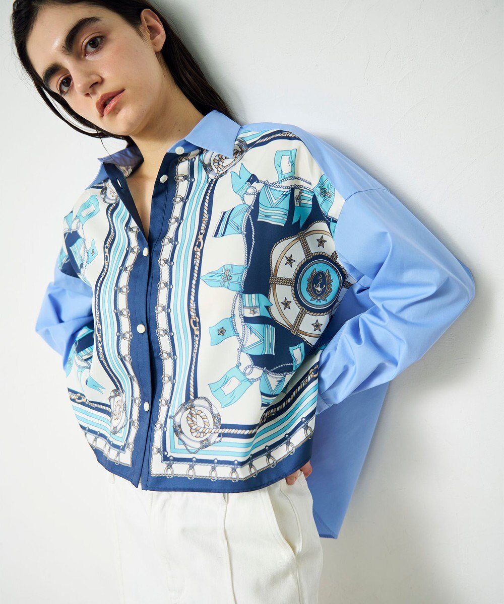 GRACE CONTINENTAL マリンスカーフコンビシャツ 