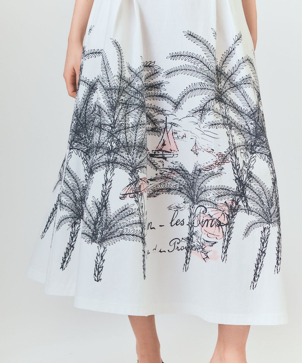 GRACE CONTINENTAL プラージュプリントタックスカート