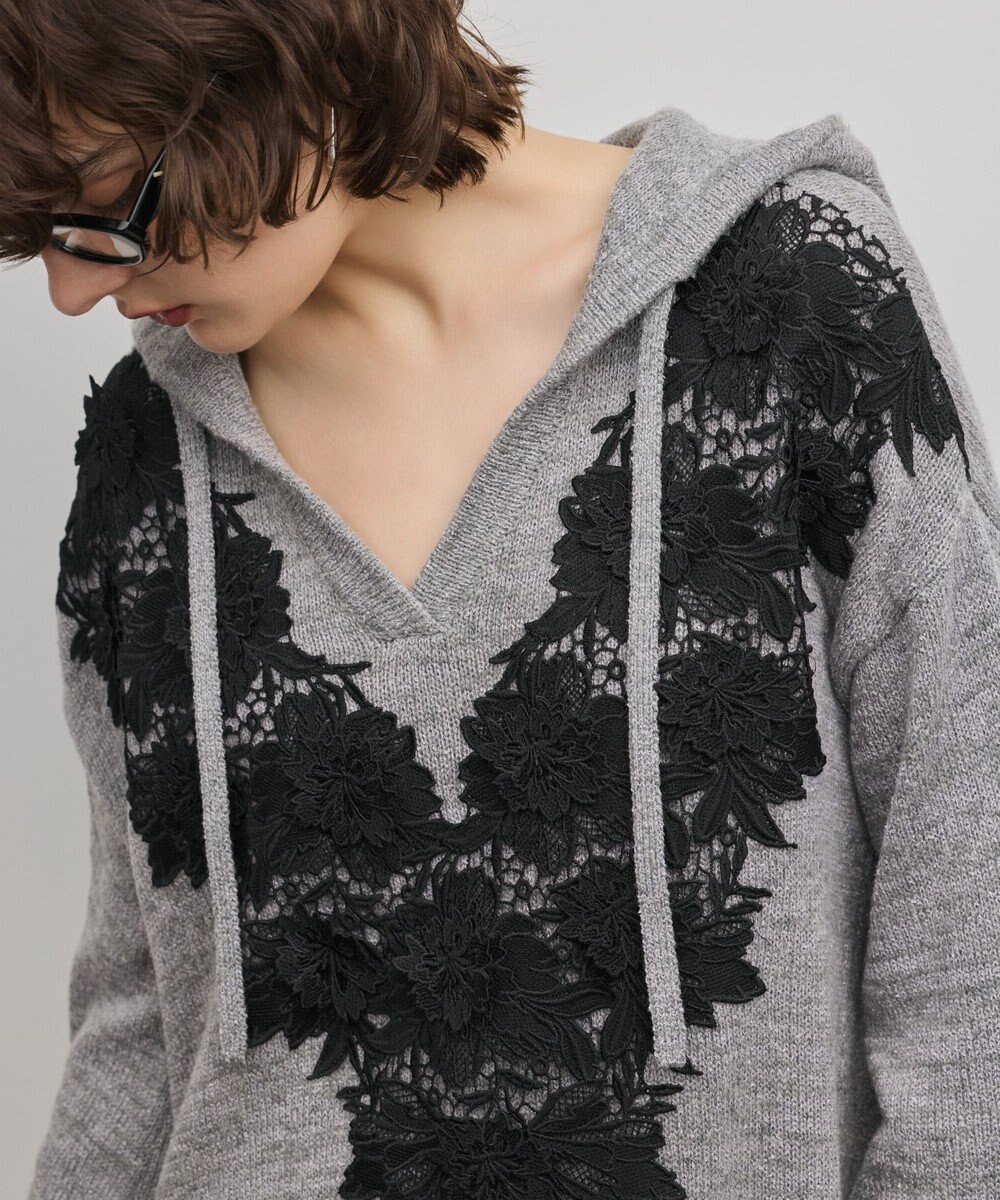 GRACE CONTINENTAL ケミカルレースニットワンピース 