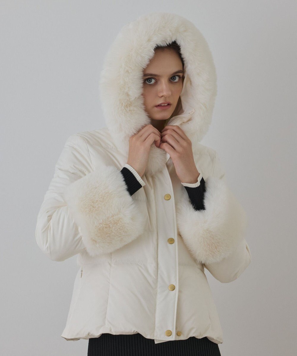 GRACE CONTINENTAL エコファーショートダウンジャケット 