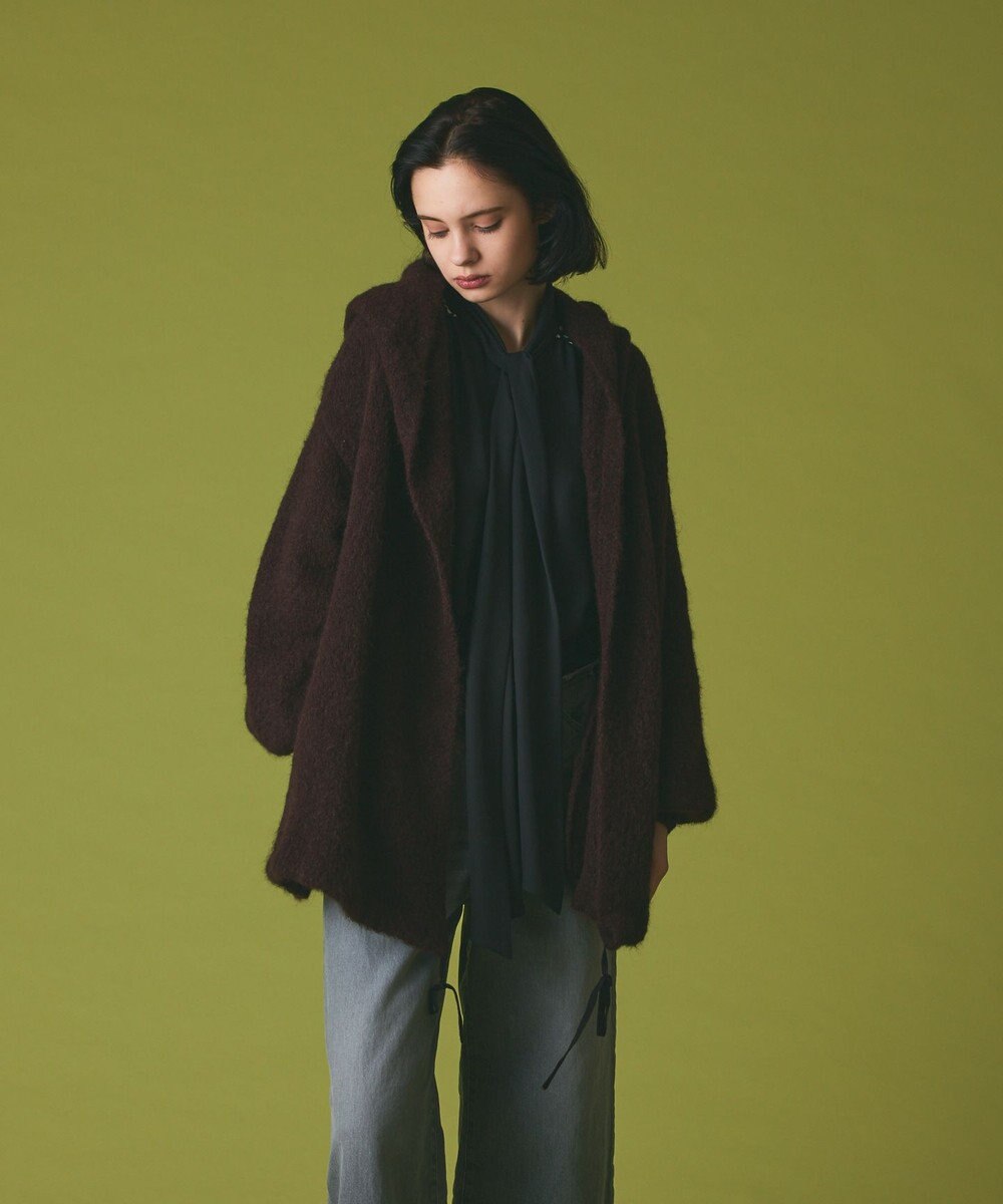 GRACE CONTINENTAL ストールアルパカカーディガン 