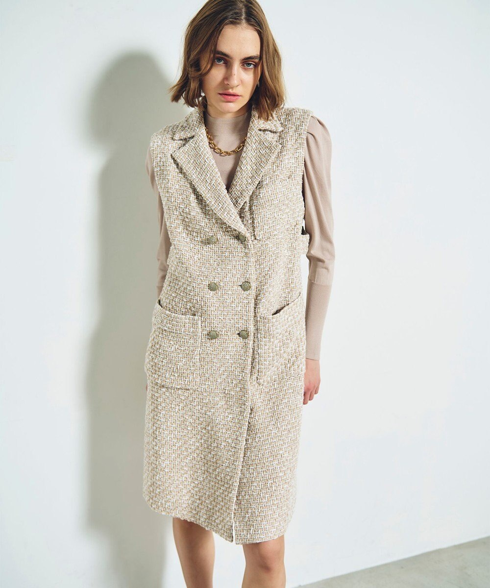 GRACE CONTINENTAL ツイードジレワンピース
