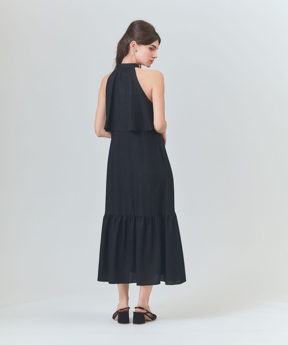 GRACE CONTINENTAL リネンライクホルタードレス 