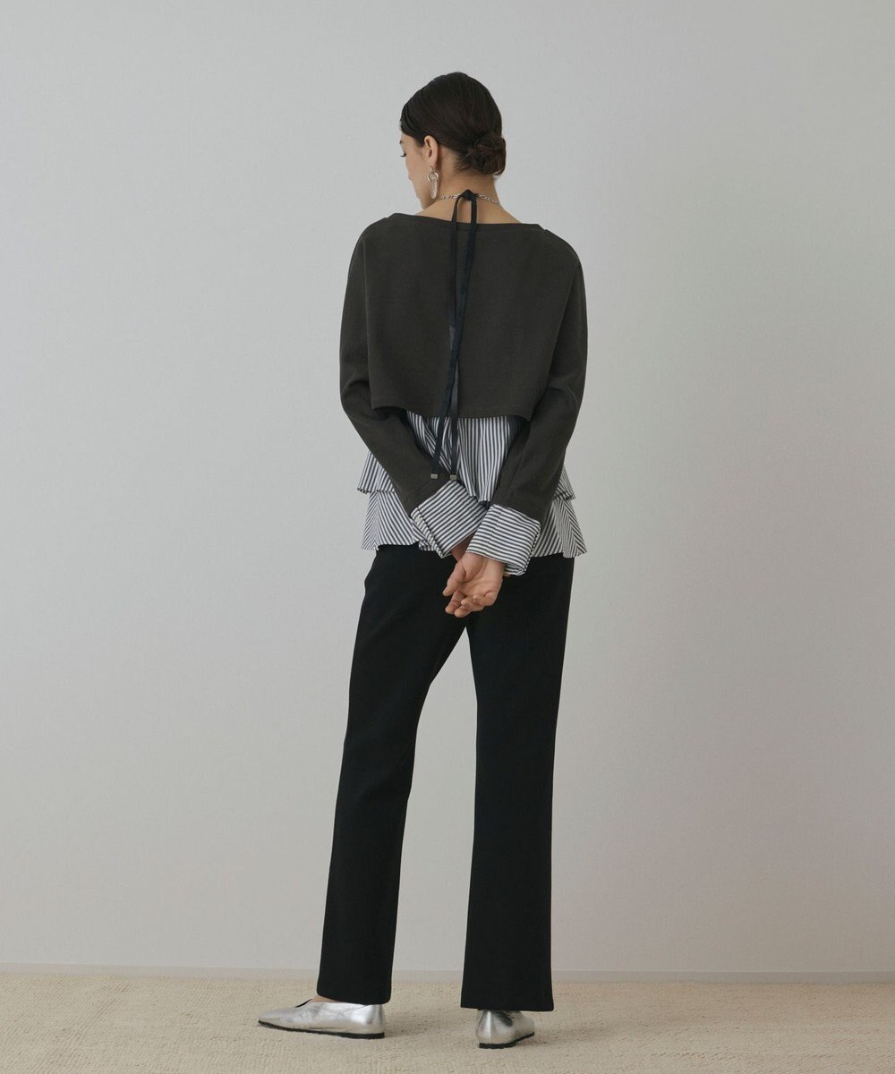 GRACE CONTINENTAL タックフリルヘムカットトップ 