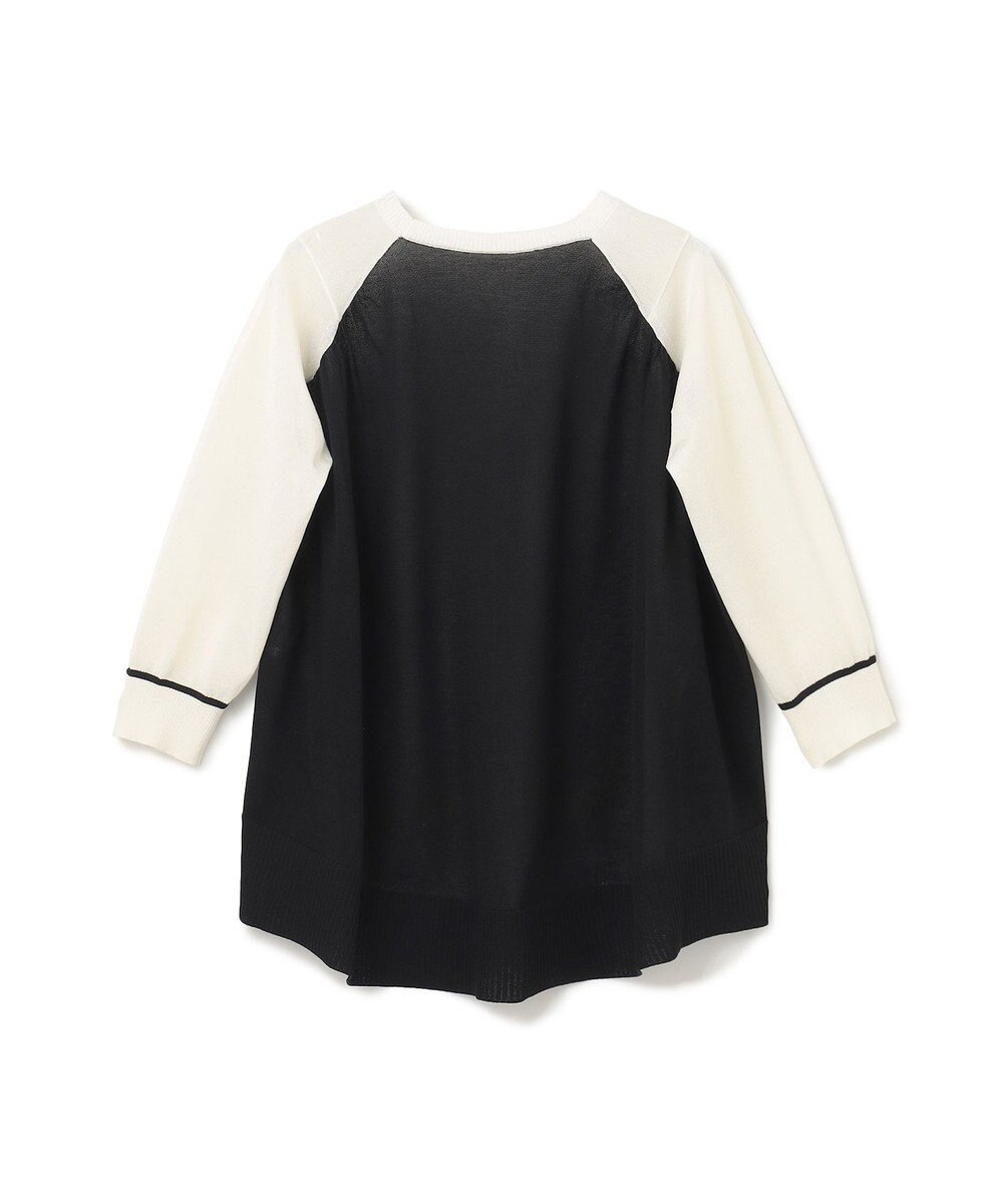 GRACE CONTINENTAL バイカラークルーニットトップ 