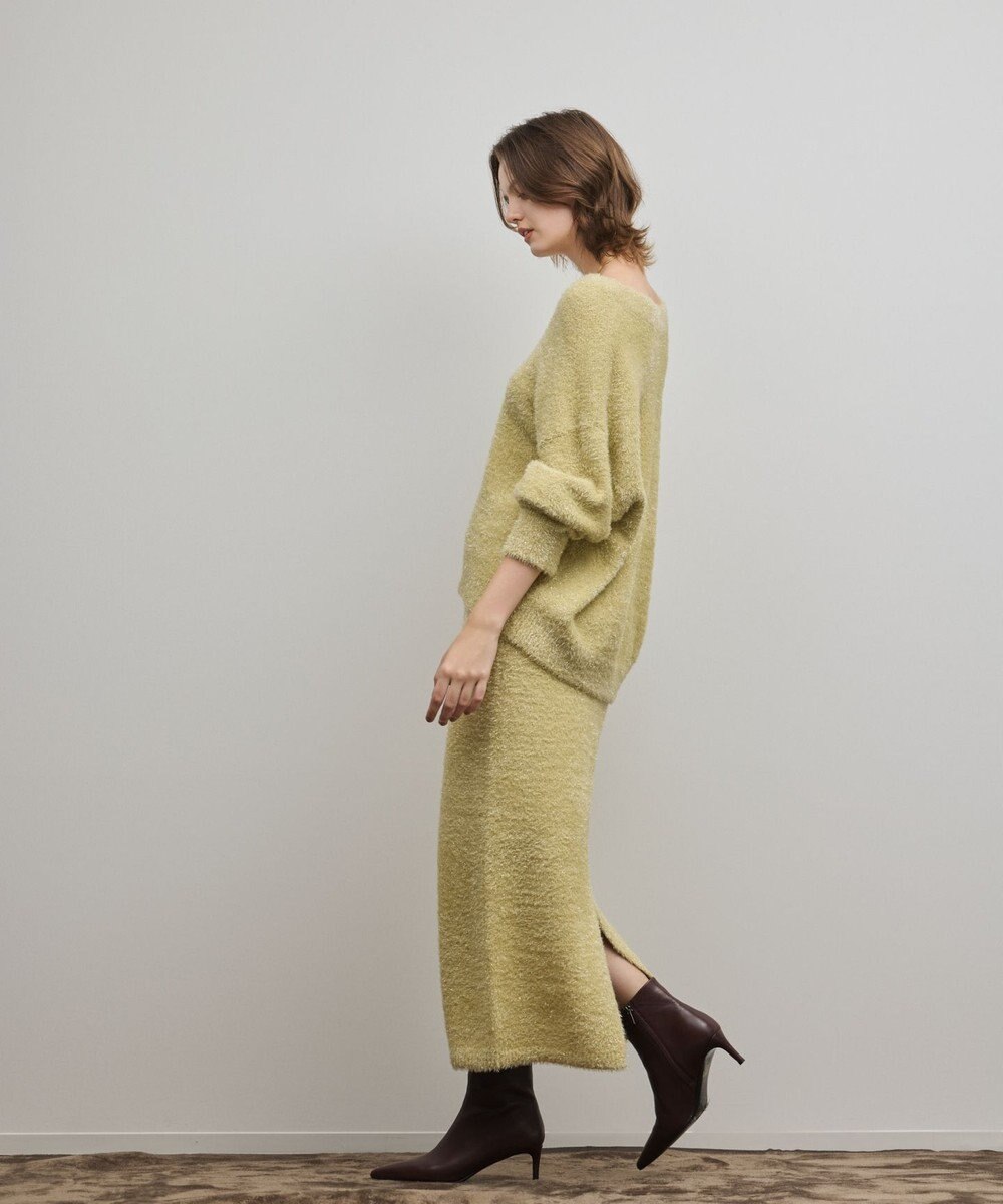 GRACE CONTINENTAL ラメフェザーニットスカート 