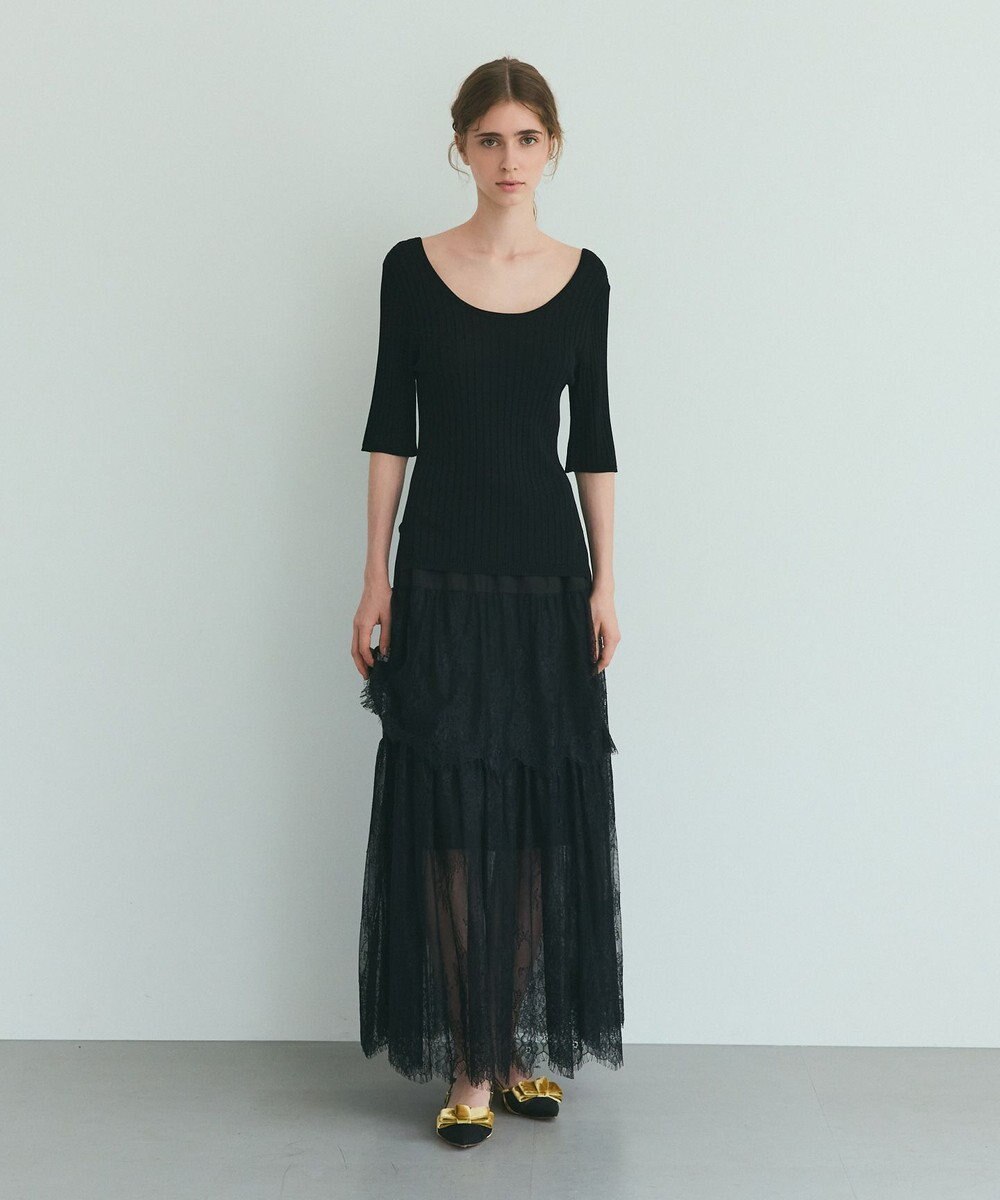 GRACE CONTINENTAL リブニットトップ 