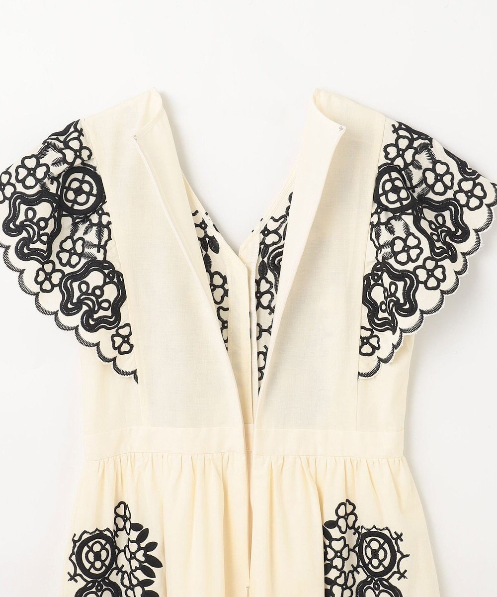 GRACE CONTINENTAL バイカラー刺繍コットンワンピース 