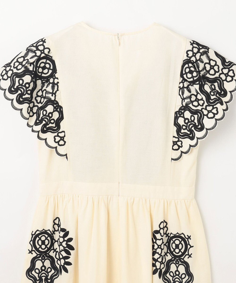 GRACE CONTINENTAL バイカラー刺繍コットンワンピース 