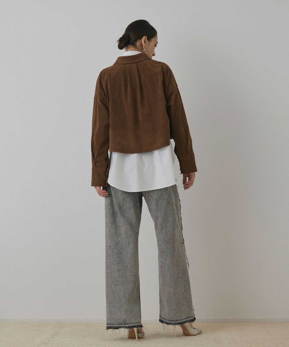 GRACE CONTINENTAL フェイクスウェードブラウス 