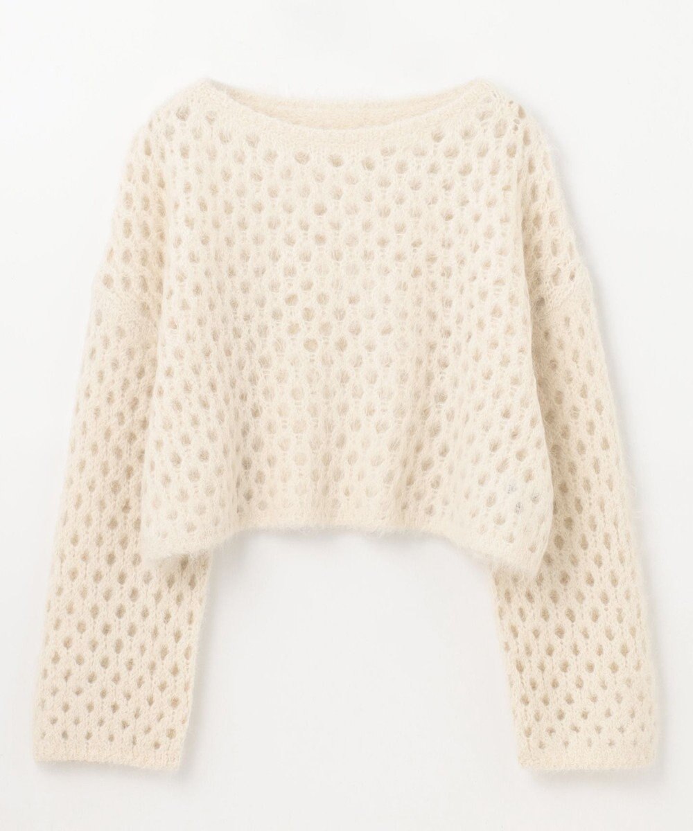 GRACE CONTINENTAL アルパカメッシュニットトップ