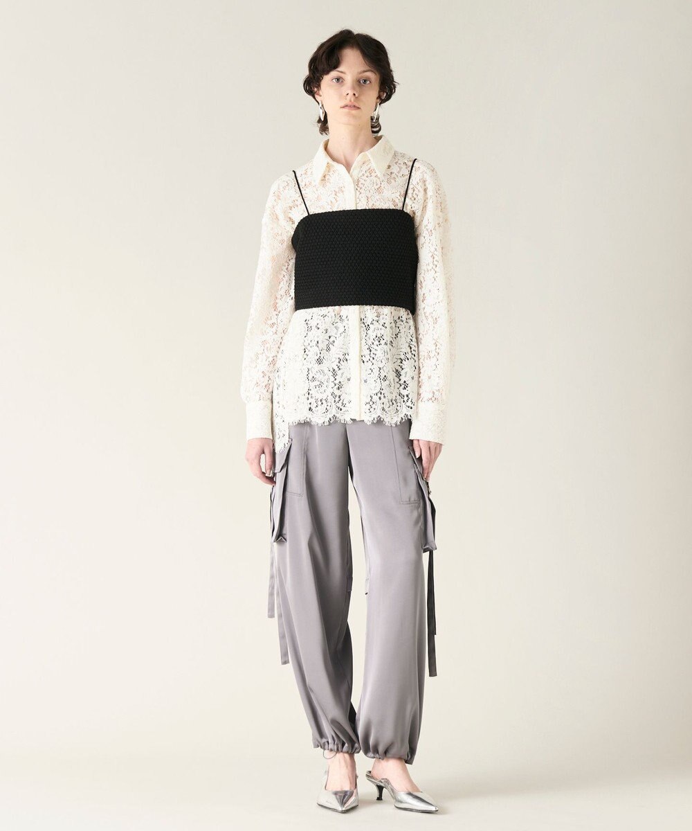GRACE CONTINENTAL ニットライクレースビスチェ