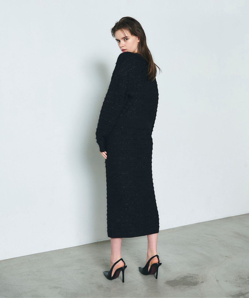 GRACE CONTINENTAL ラメツイードニットカーディガン 