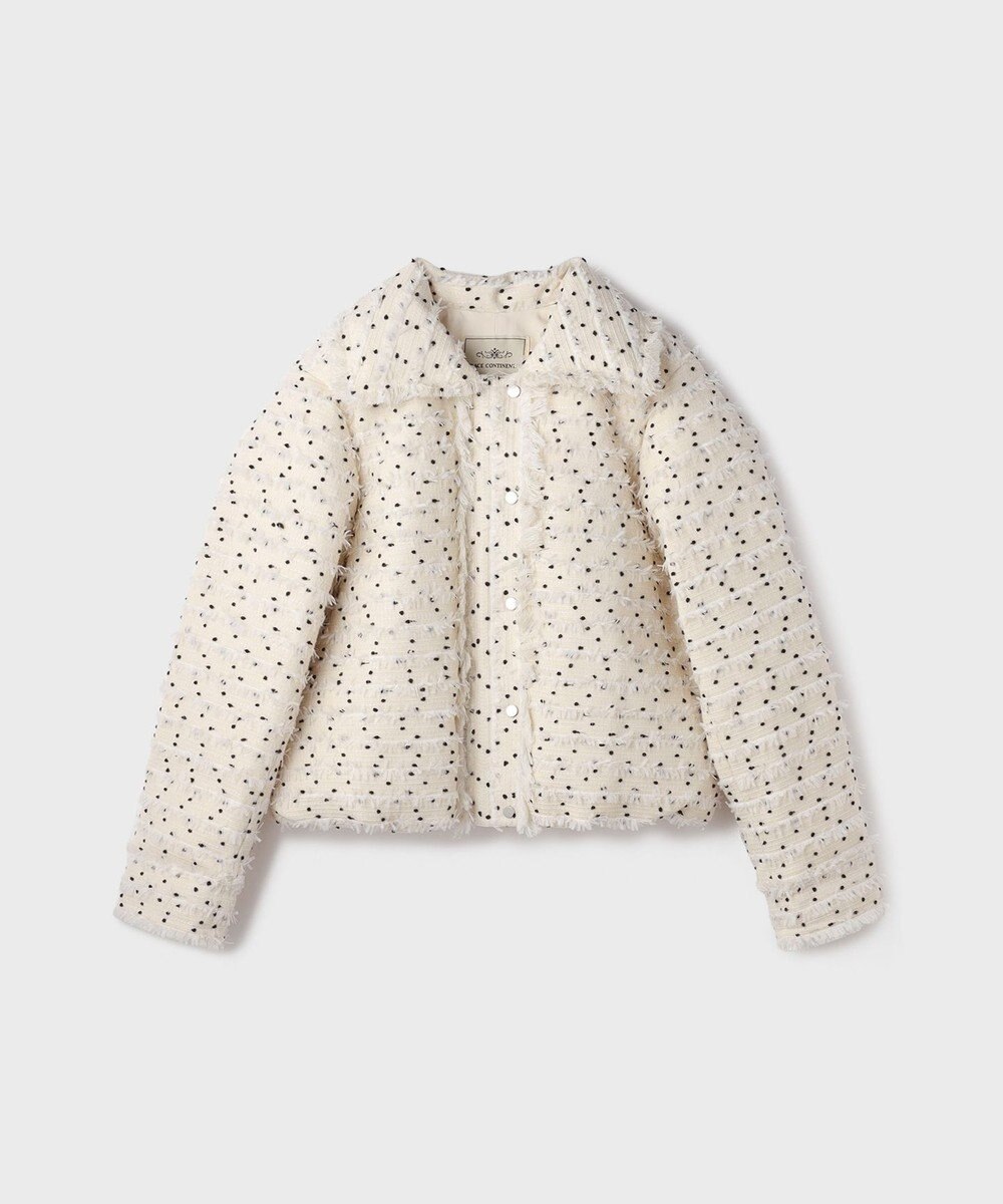 GRACE CONTINENTAL ツイードダウンジャケット 