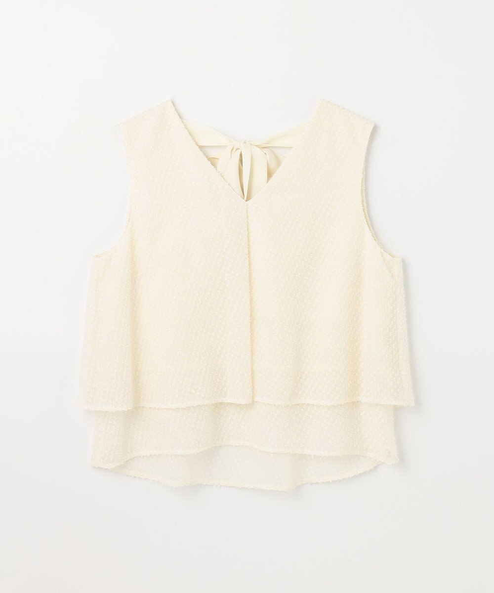 GRACE CONTINENTAL シフォンカットジャガードトップ 