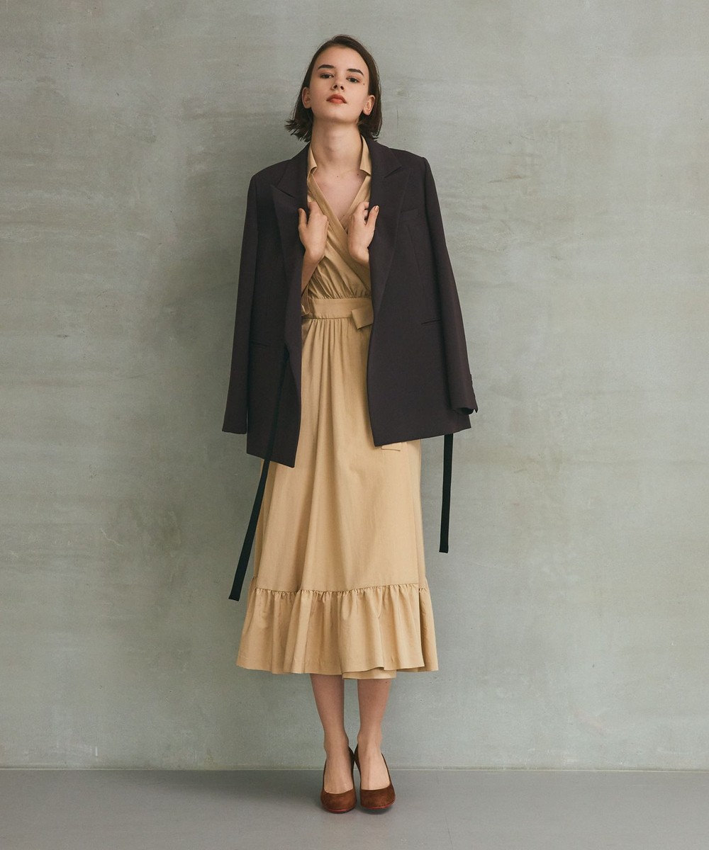 GRACE CONTINENTAL カシュクールシャツワンピース