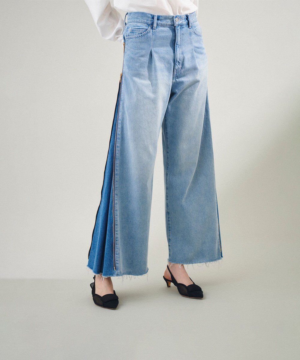 GRACE CONTINENTAL サイドジップデニムパンツ